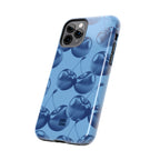 Blue Retro Cherries