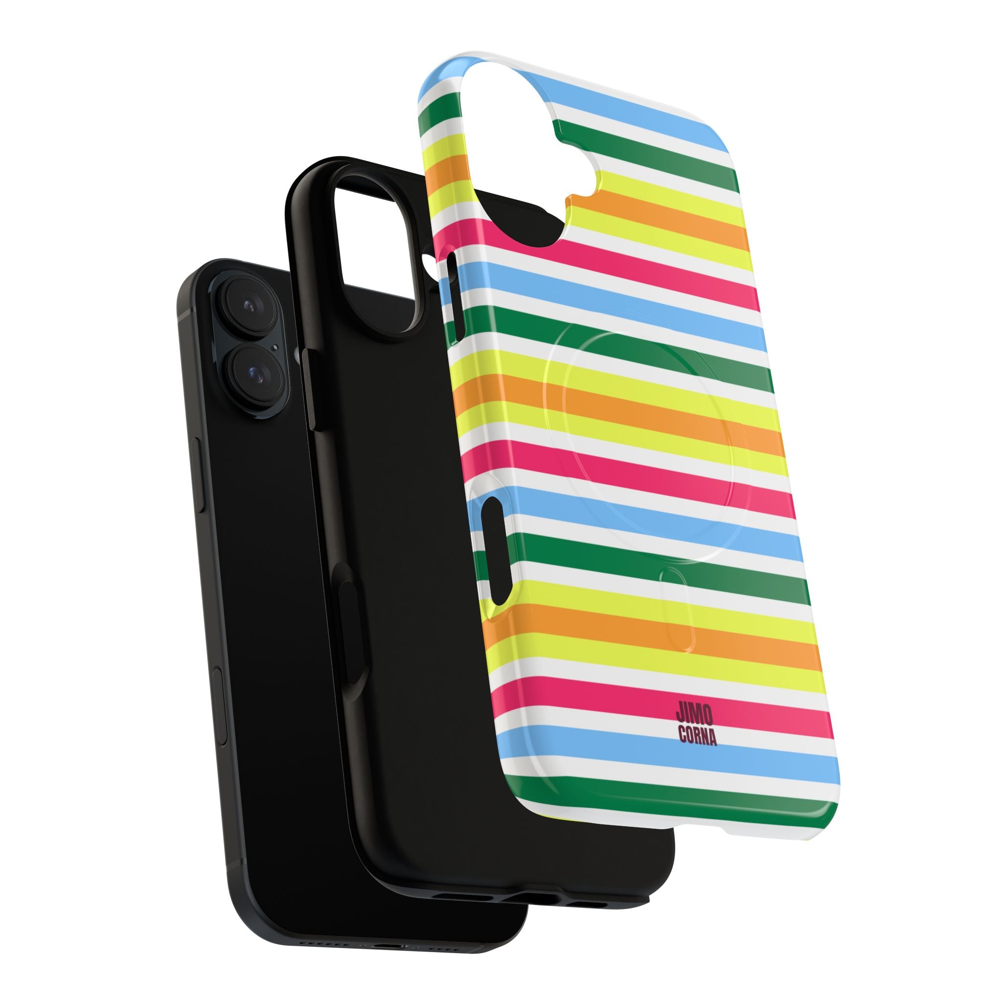 Rainbow Sorbet Stripe MagSafe iPhone Case