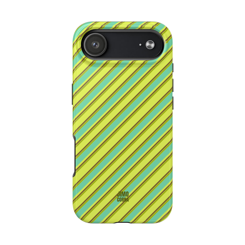 Angelina Stripes | Green - iPhone Case