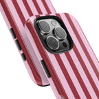 Bold Stripes iPhone Case | Pink and Red