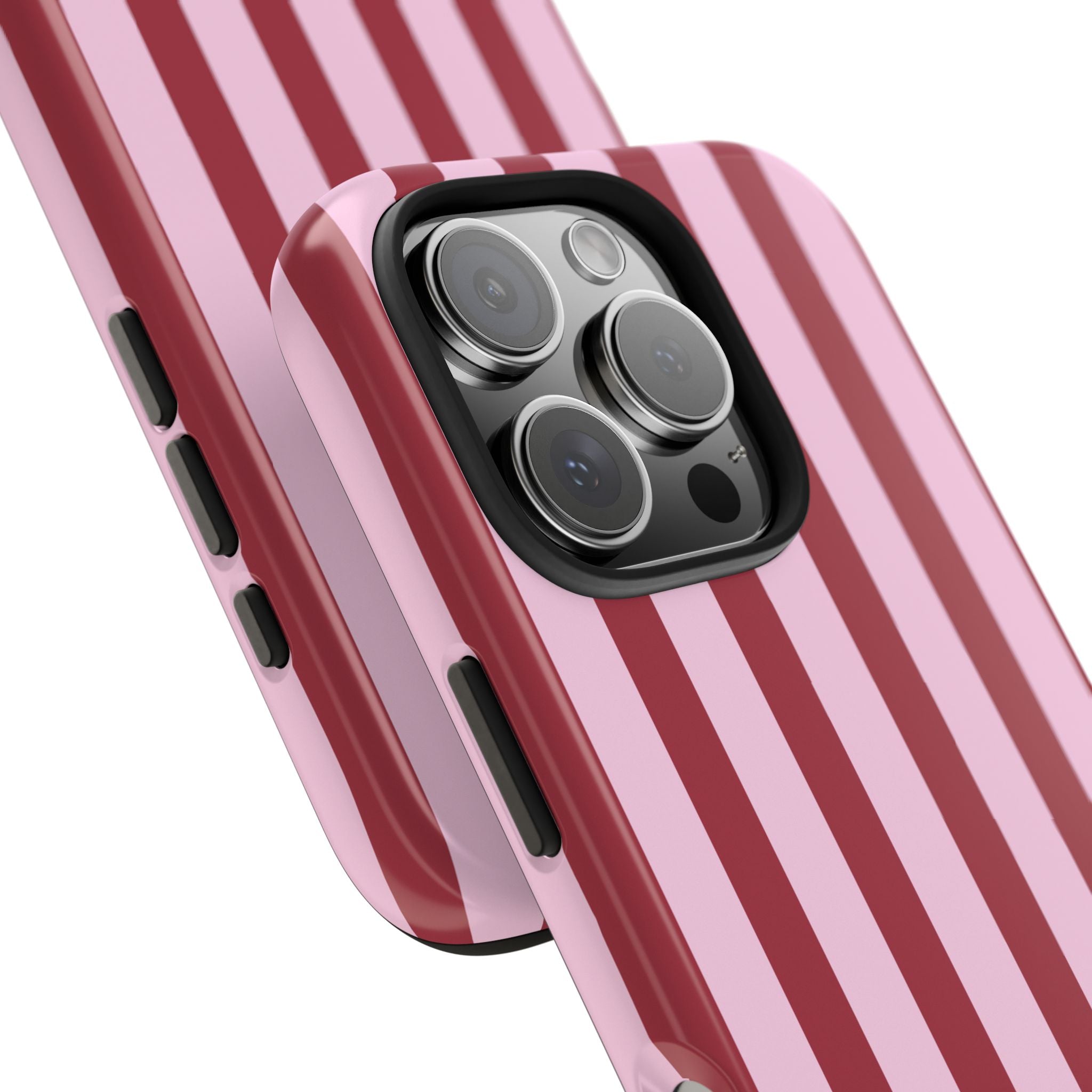 Bold Stripes iPhone Case | Pink and Red
