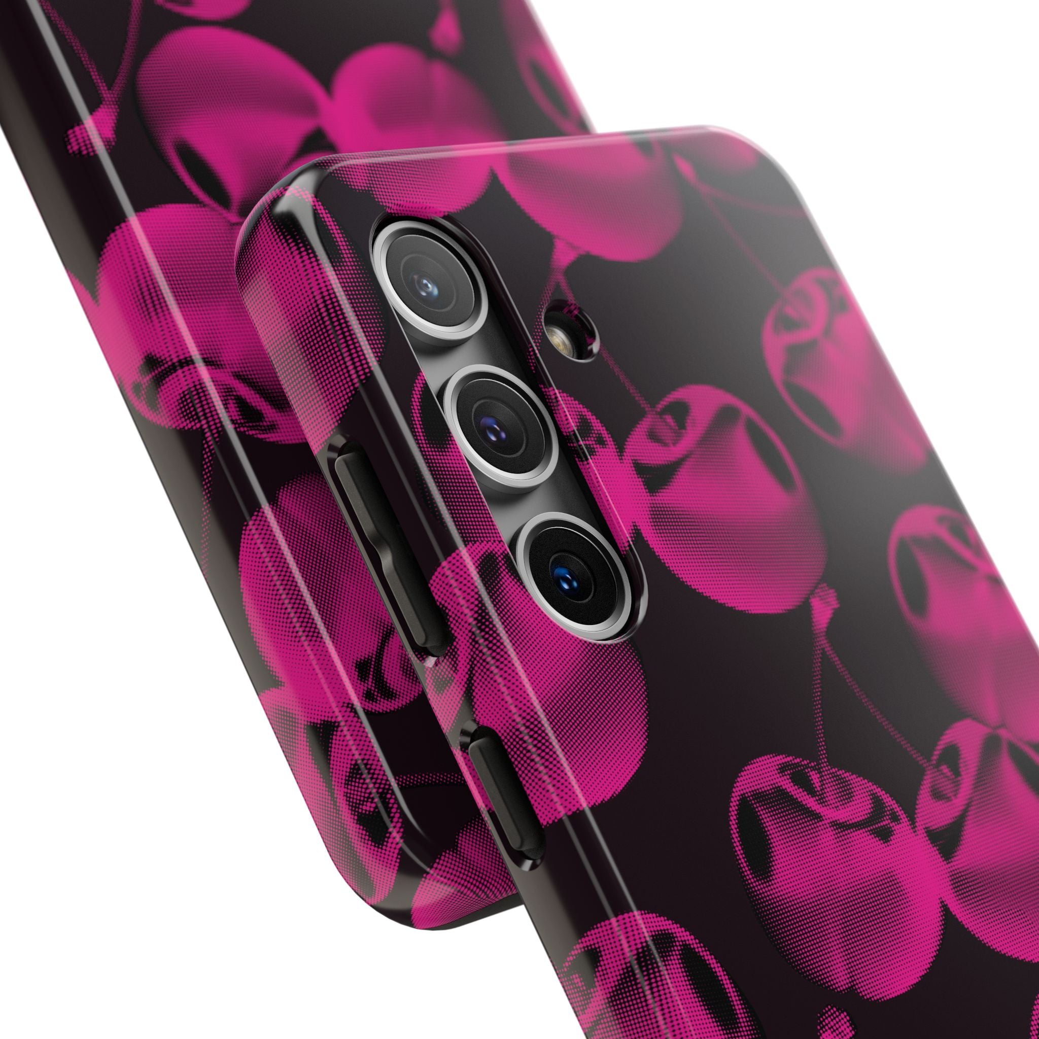 Hot Pink Retro Cherries