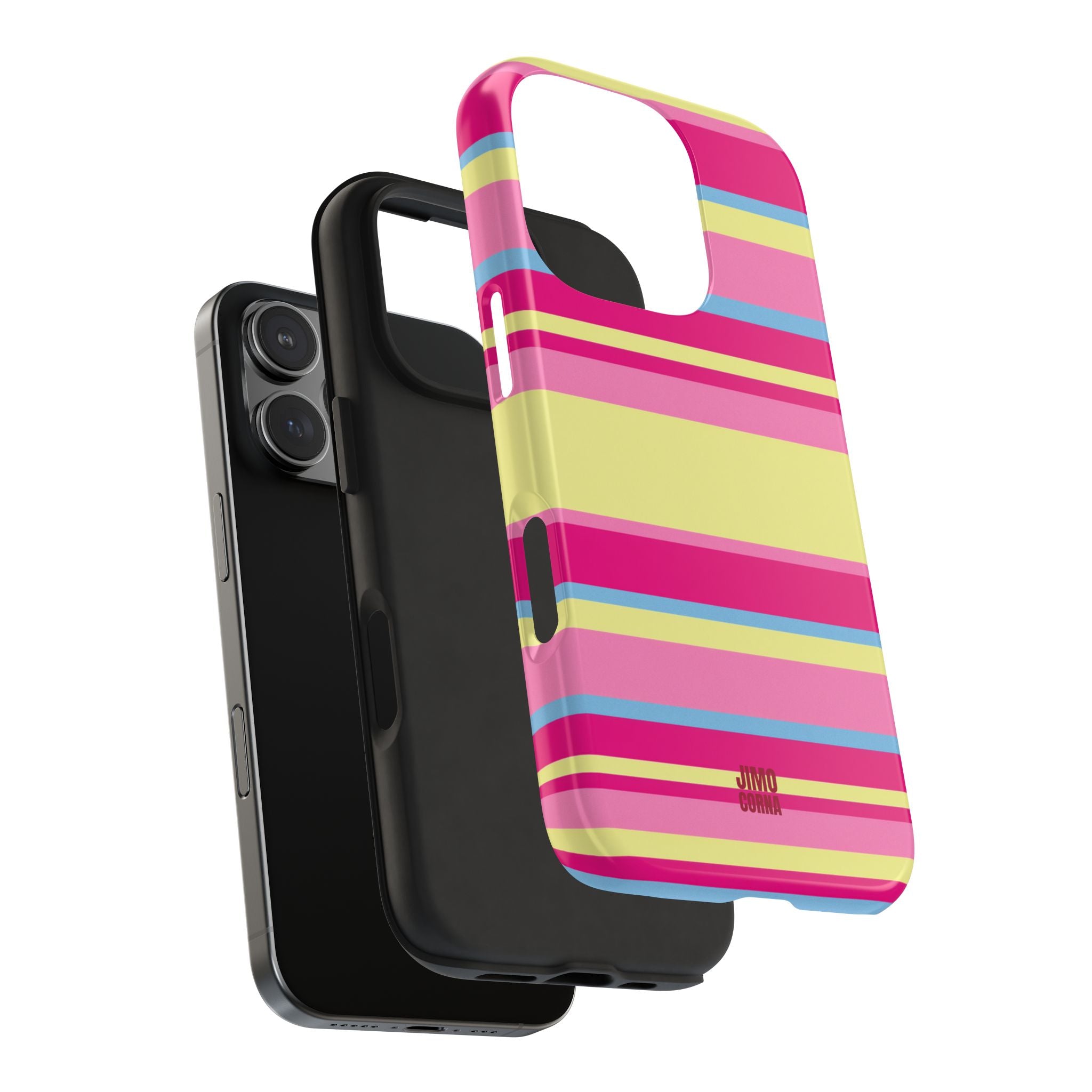 Lemonberry Stripe iPhone Case