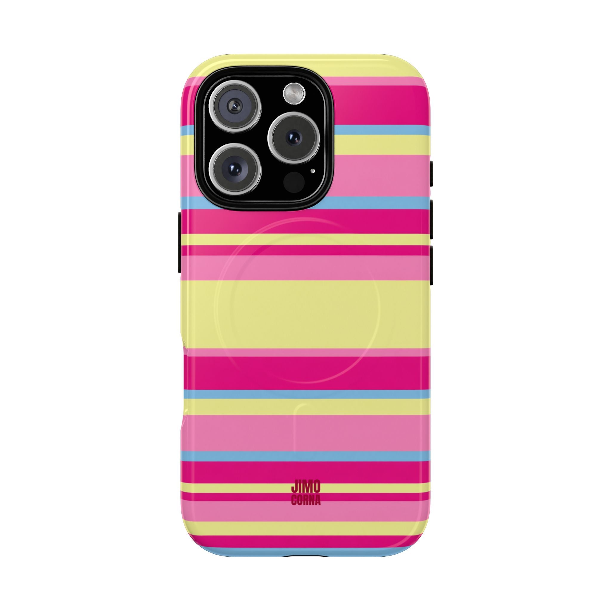 Lemonberry Stripe MagSafe iPhone Case
