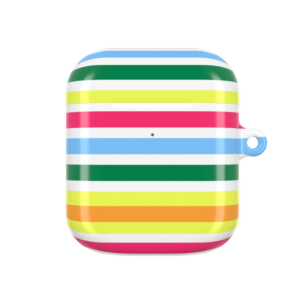 Rainbow Sorbet Stripe AirPods Case
