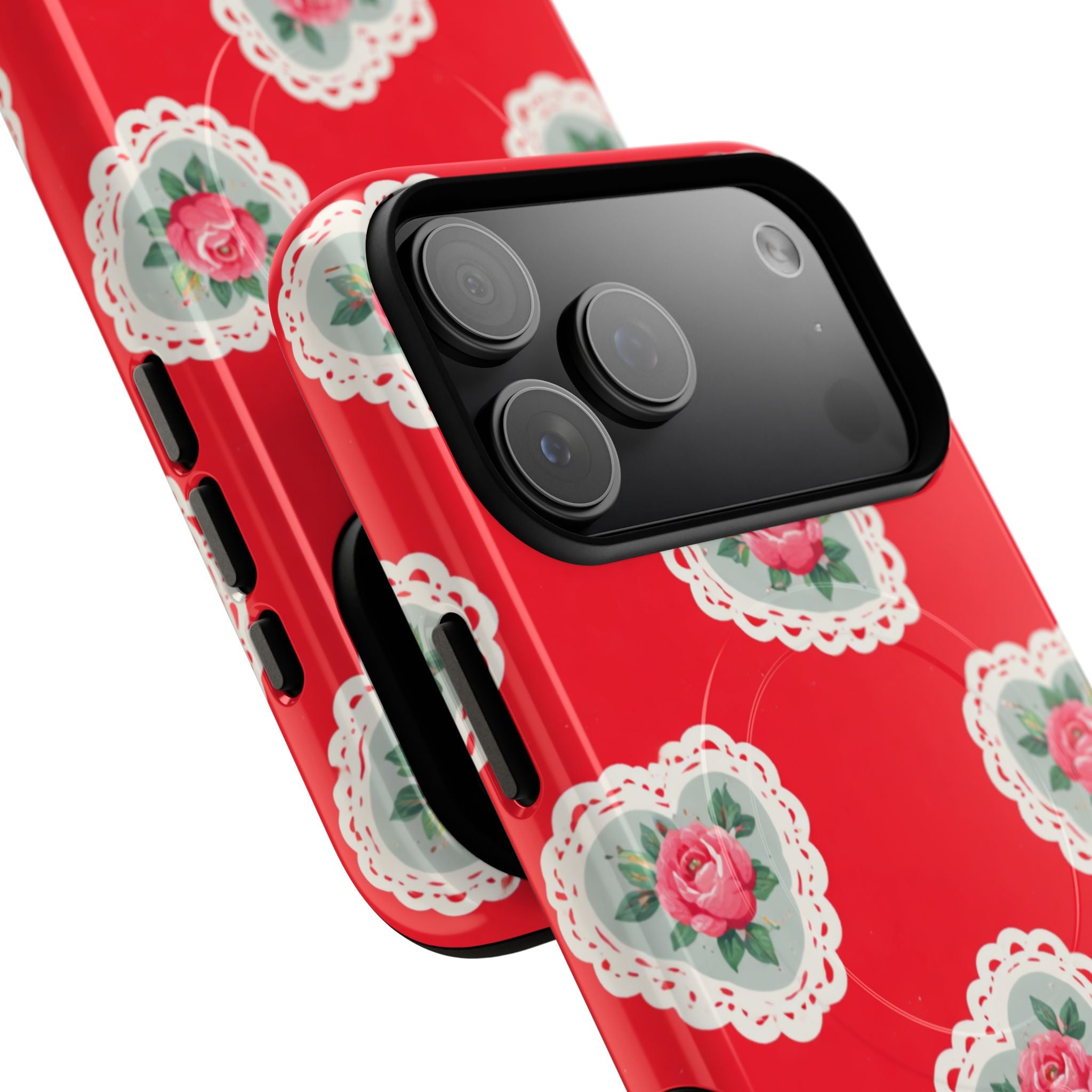 Rosy Lace MagSafe iPhone Case