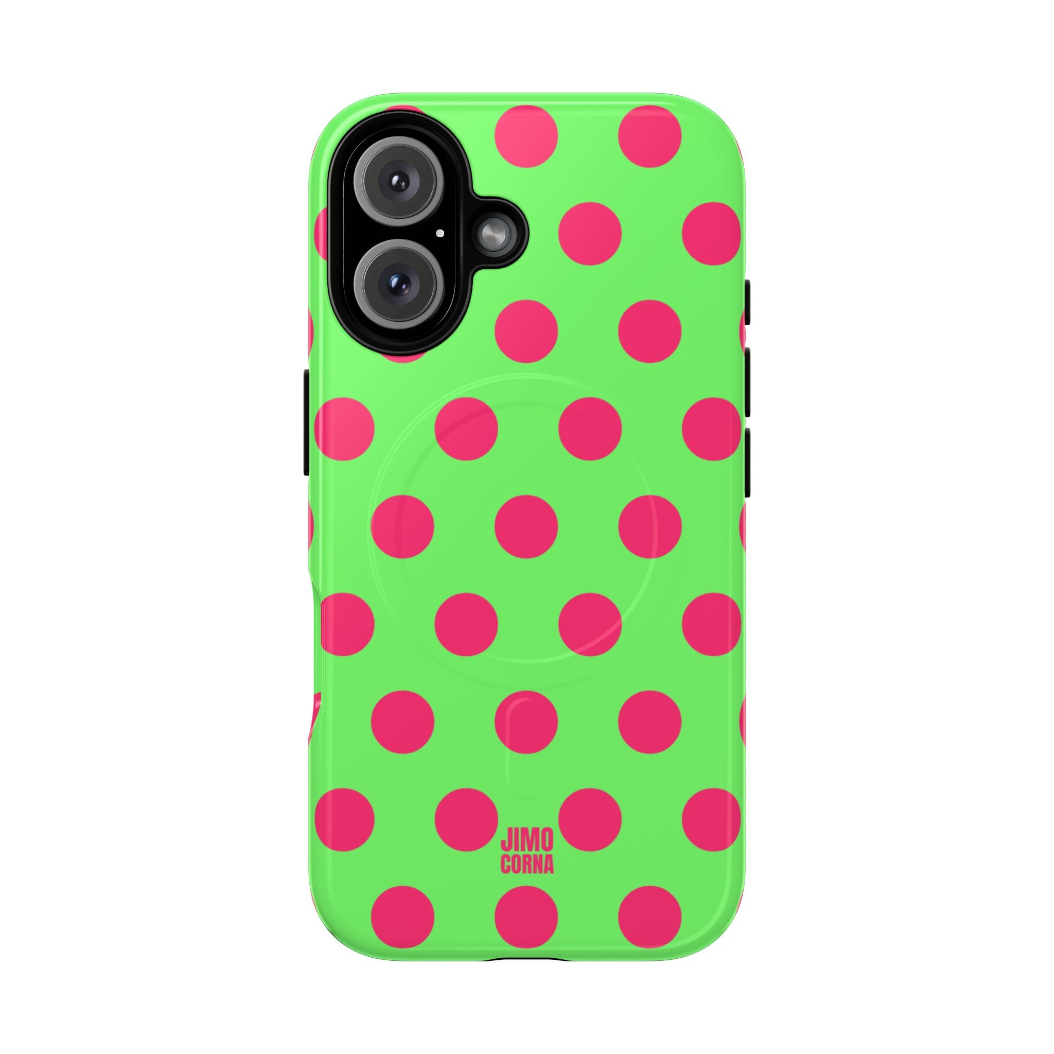 Big Polka Dot | Green and Pink