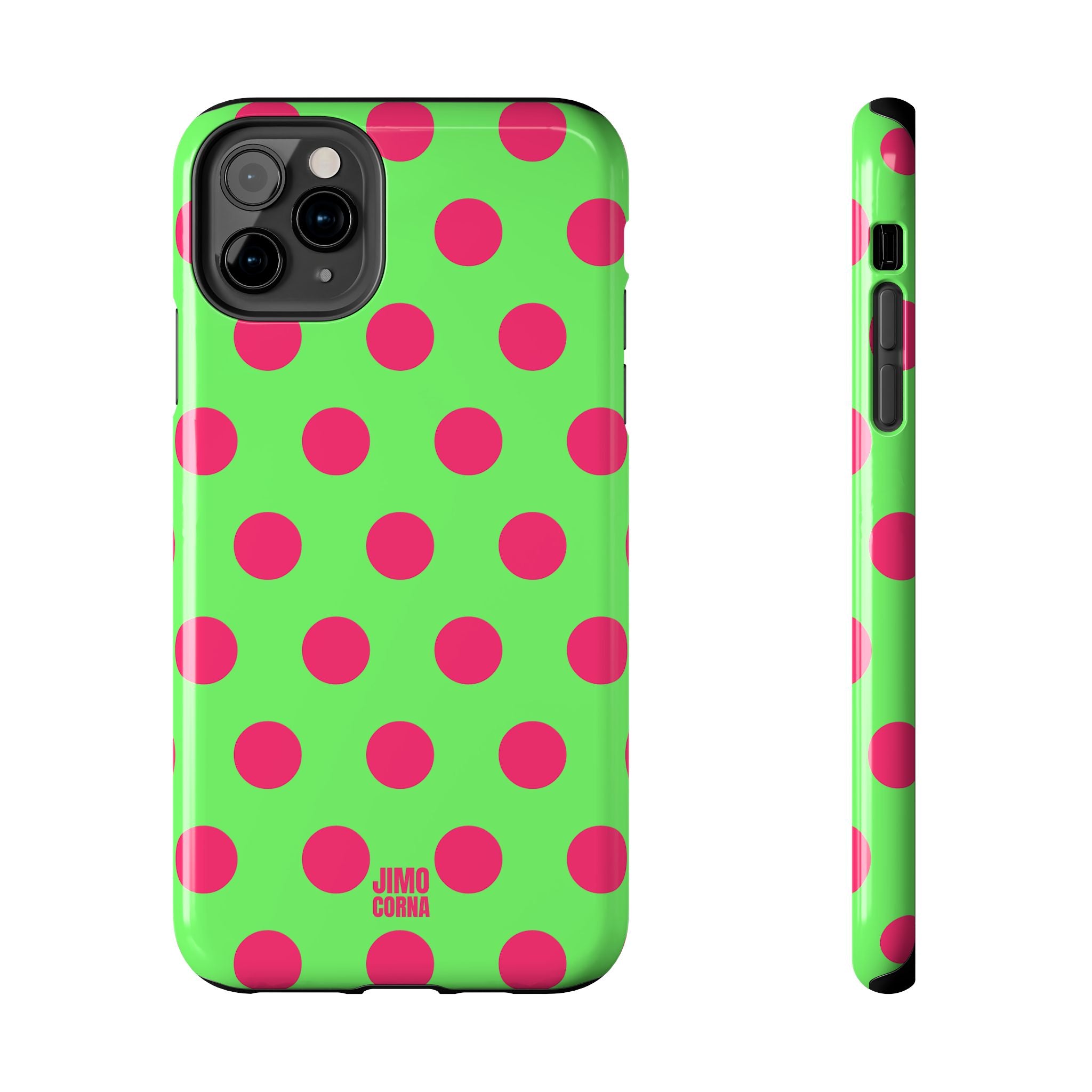 Big Polka Dot | Green and Pink