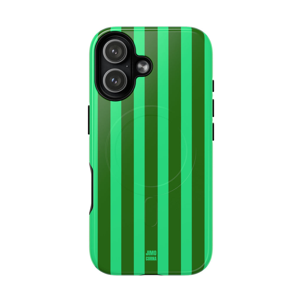 Bold Stripes MagSafe iPhone Case | Olive Green