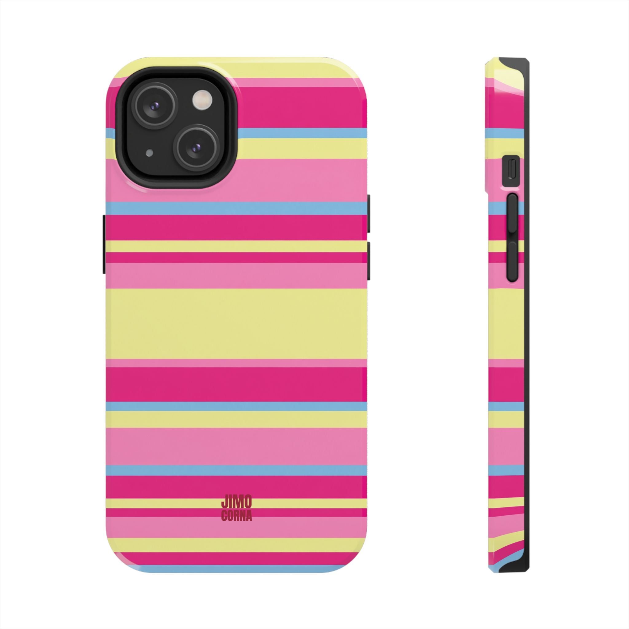 Lemonberry Stripe iPhone Case