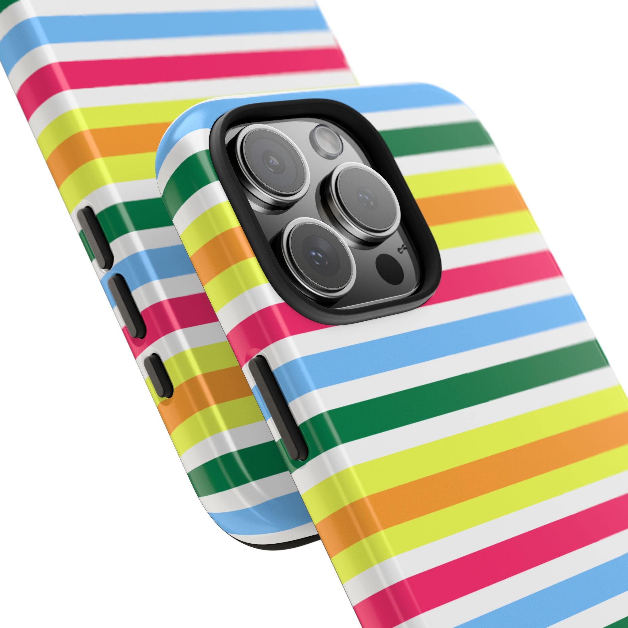 Rainbow Sorbet Stripe iPhone Case