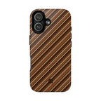 Angelina Stripes | Brown - MagSafe iPhone Case