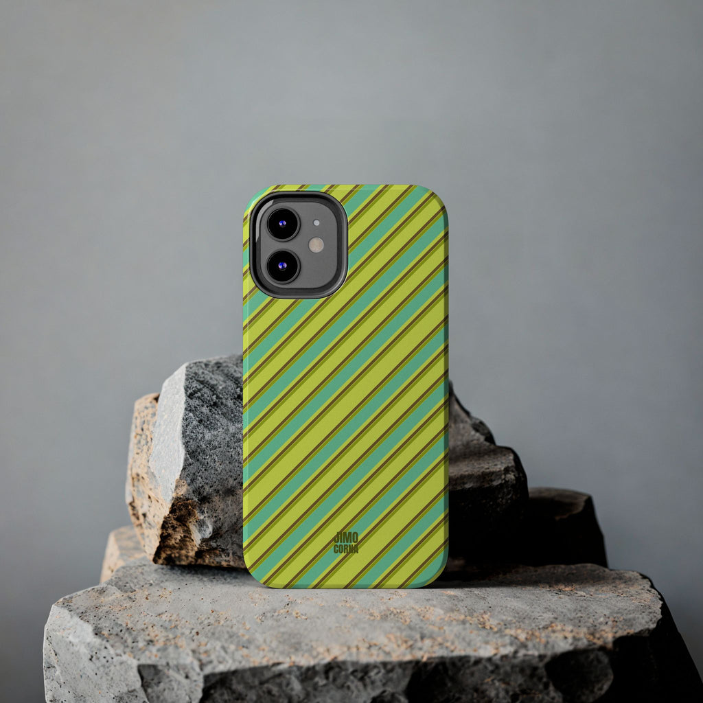 Angelina Stripes | Green - iPhone Case