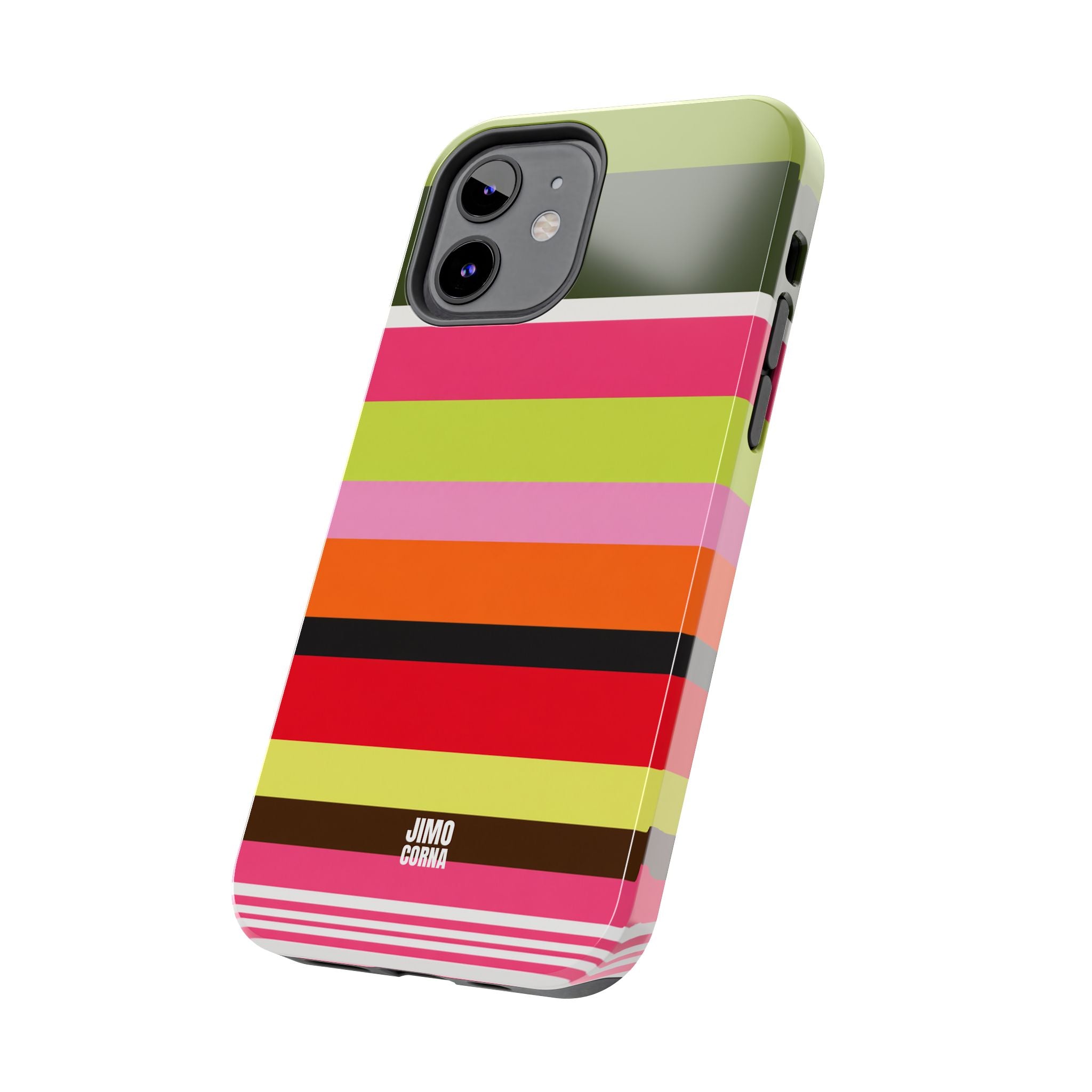 Berry Citrus Stripe iPhone Case