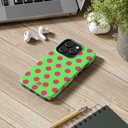 Big Polka Dot | Green and Pink