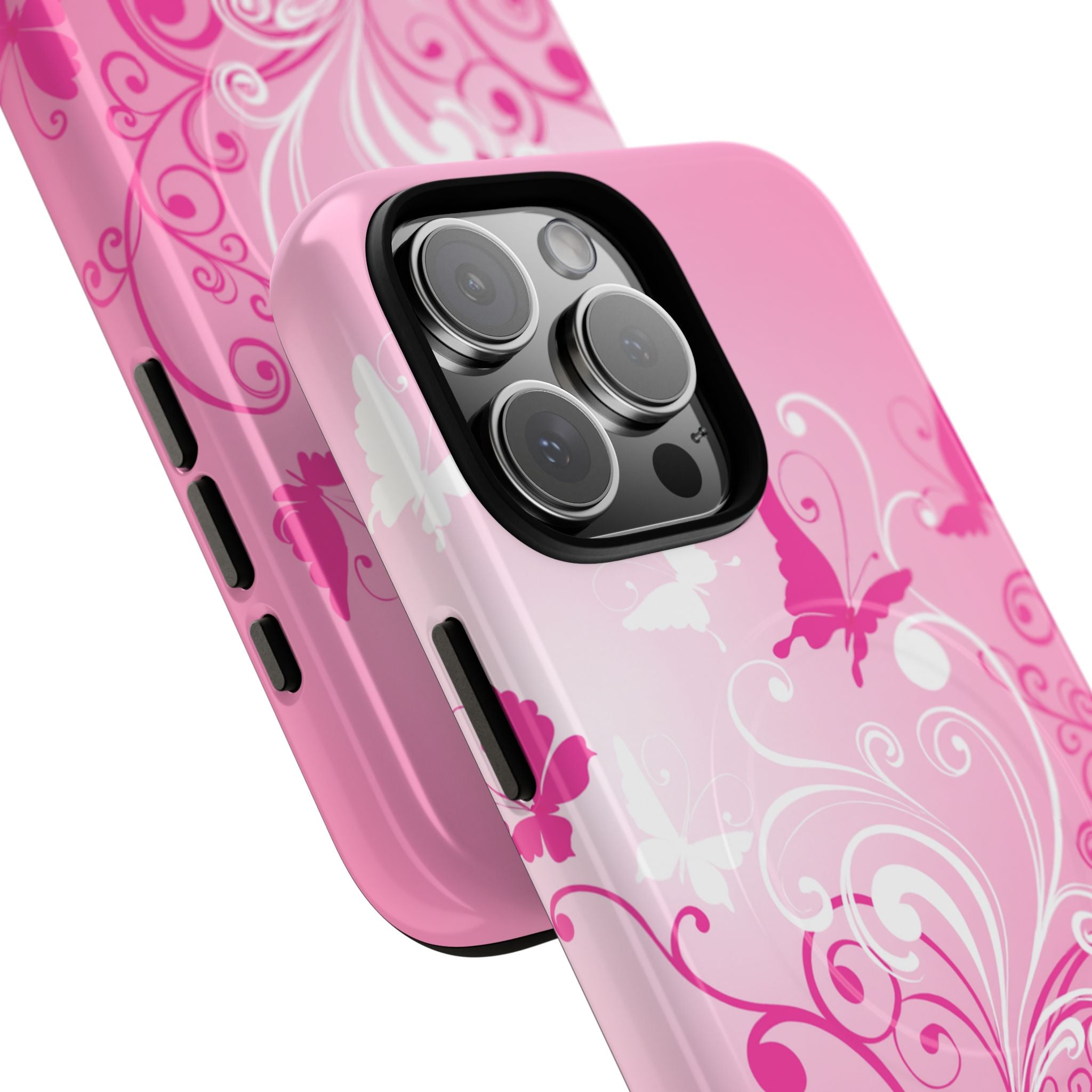 Pink Flutter Garden MagSafe iPhone Case