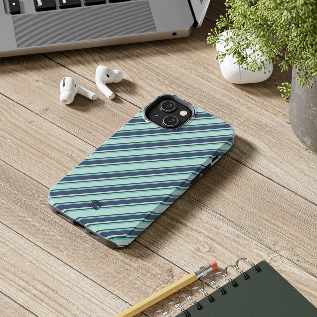 Angelina Stripes | Blue - iPhone Case