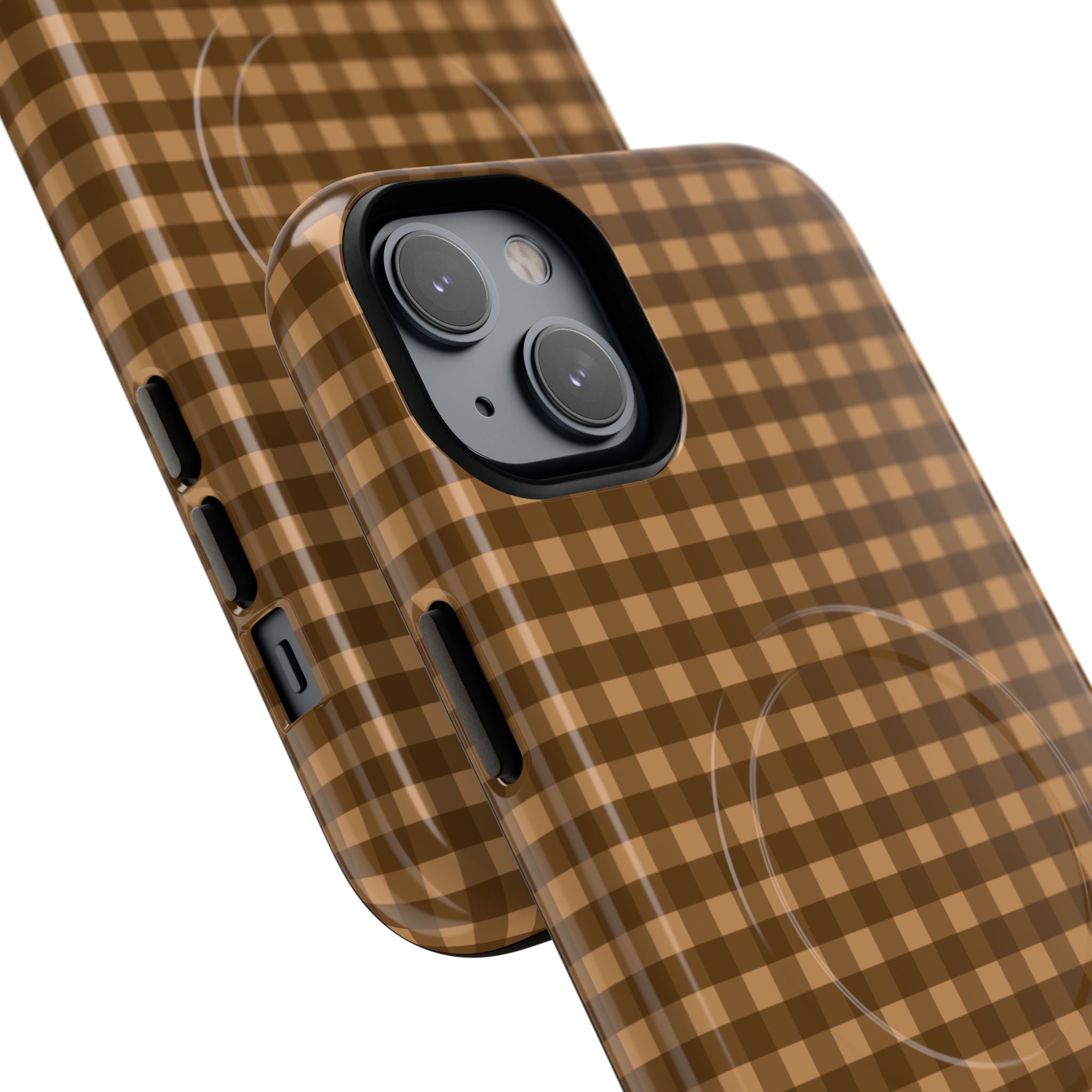 Farm Gingham MagSafe iPhone Case | Brown