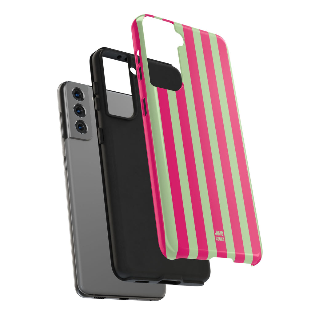 Lime Green and Pink Bold Stripes