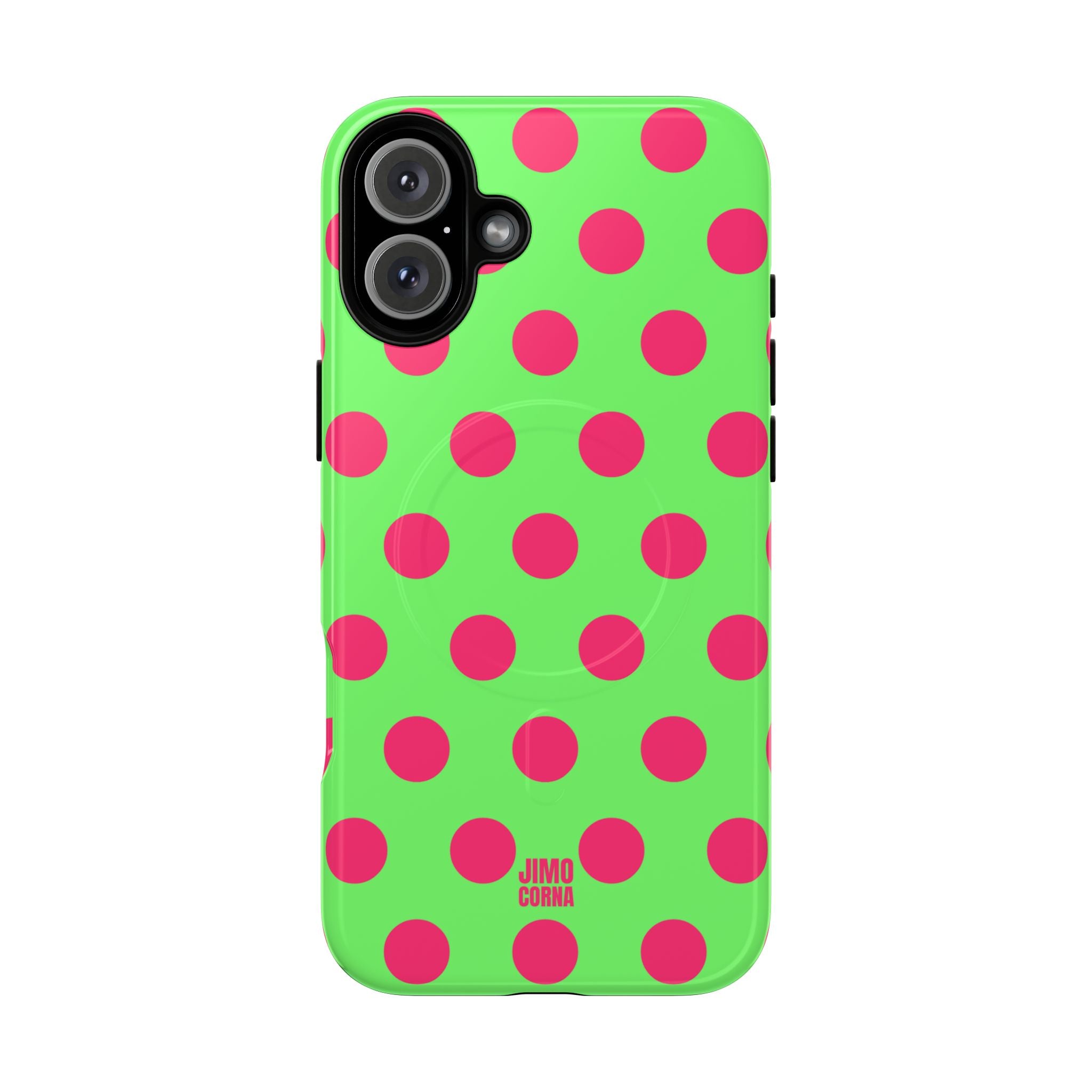 Big Polka Dot | Green and Pink