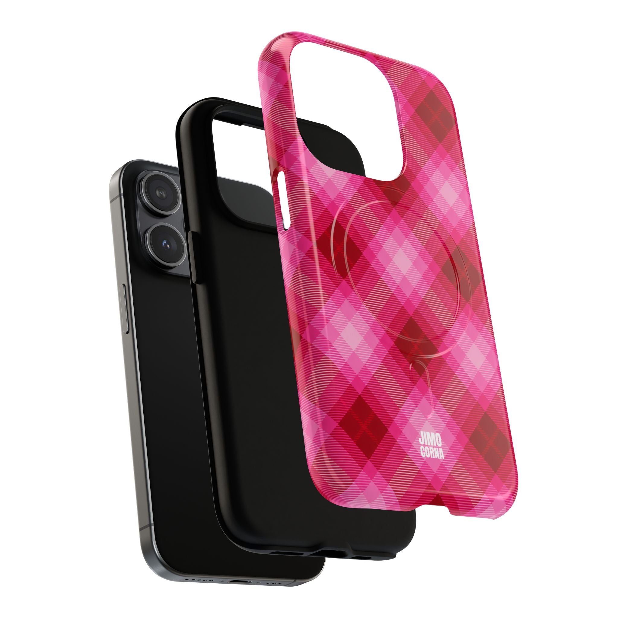 Pink Picnic Plaid MagSafe iPhone Case