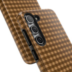Farm Gingham Samsung Galaxy Case | Brown