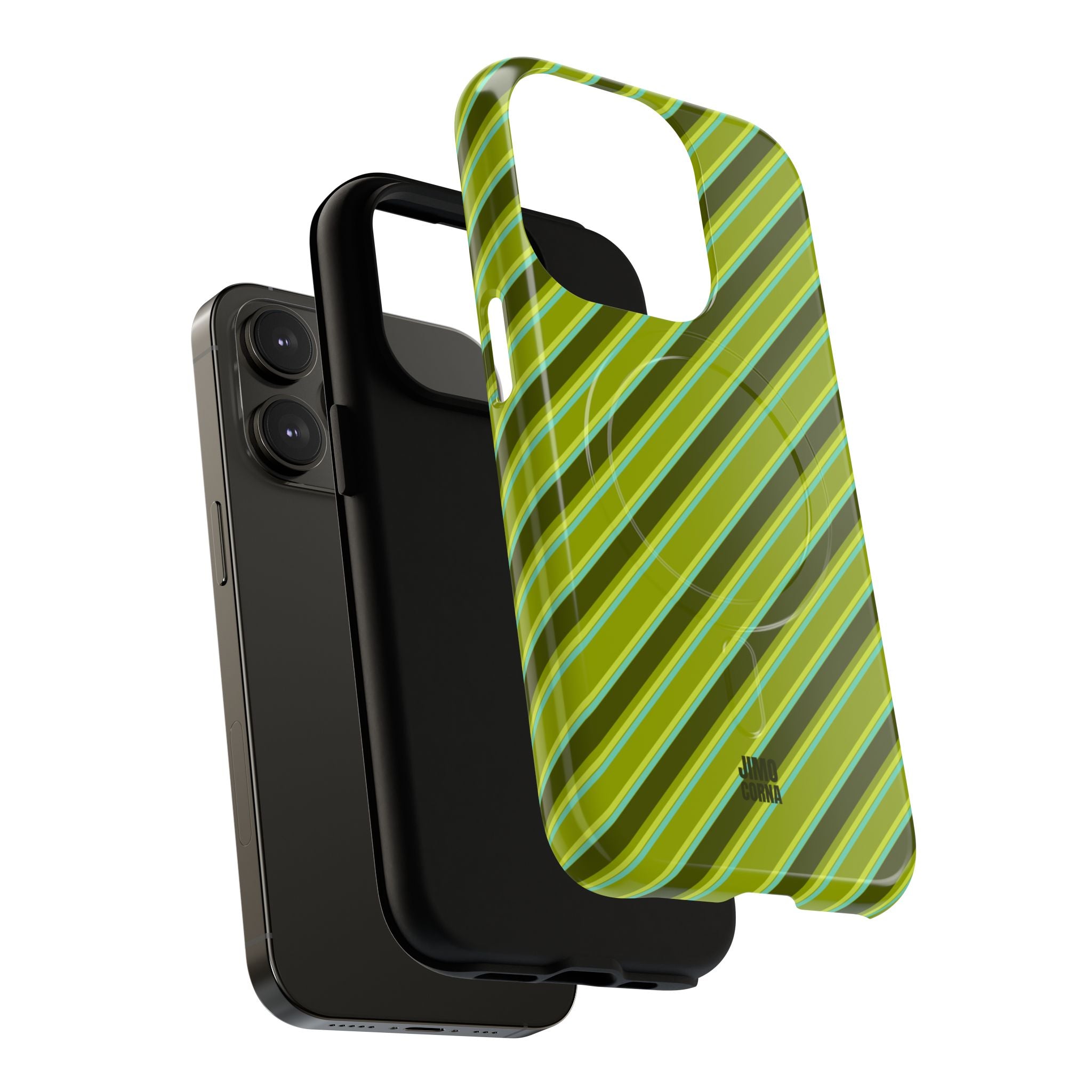 Angelina Stripes | Olive - MagSafe iPhone Case