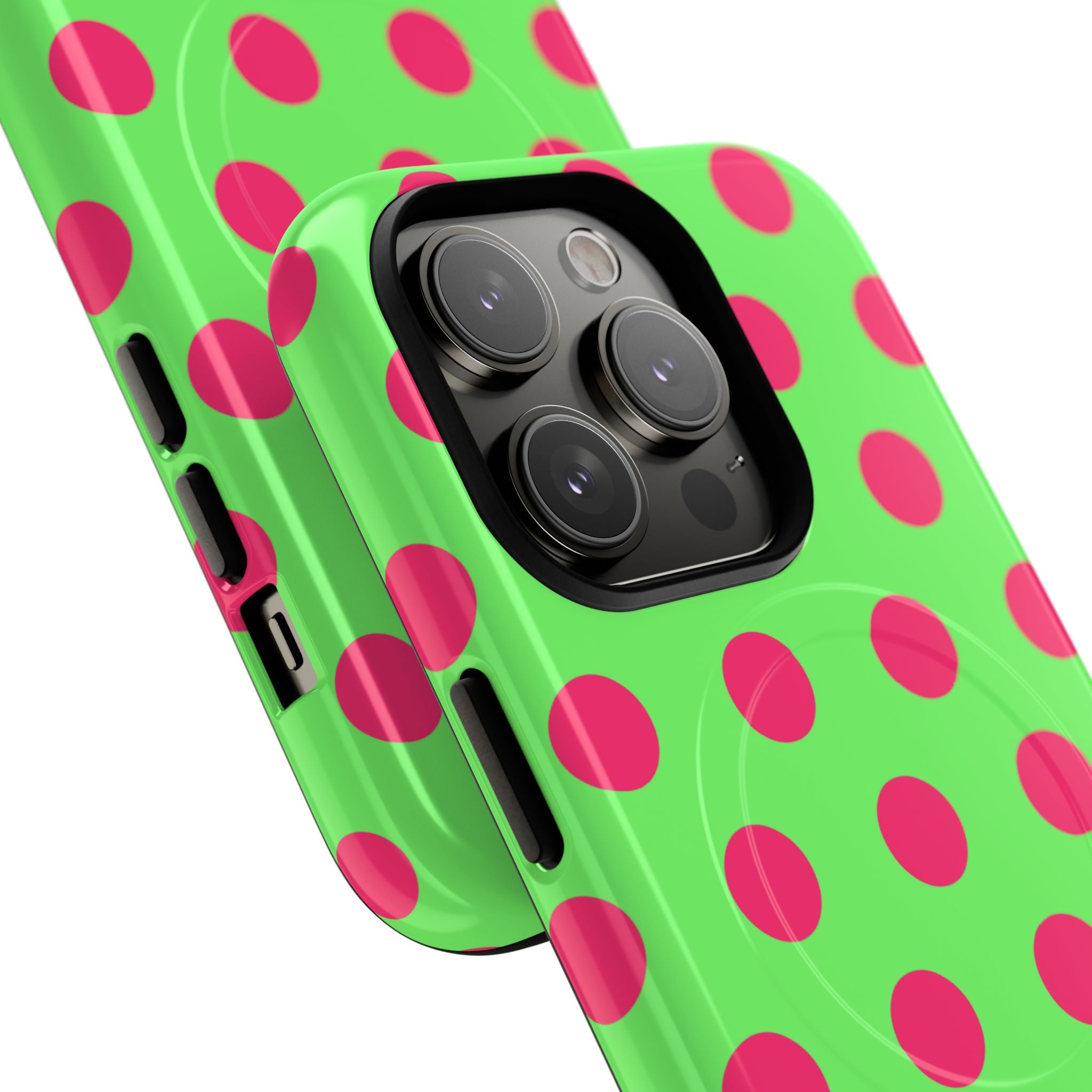 Big Polka Dot | Green and Pink