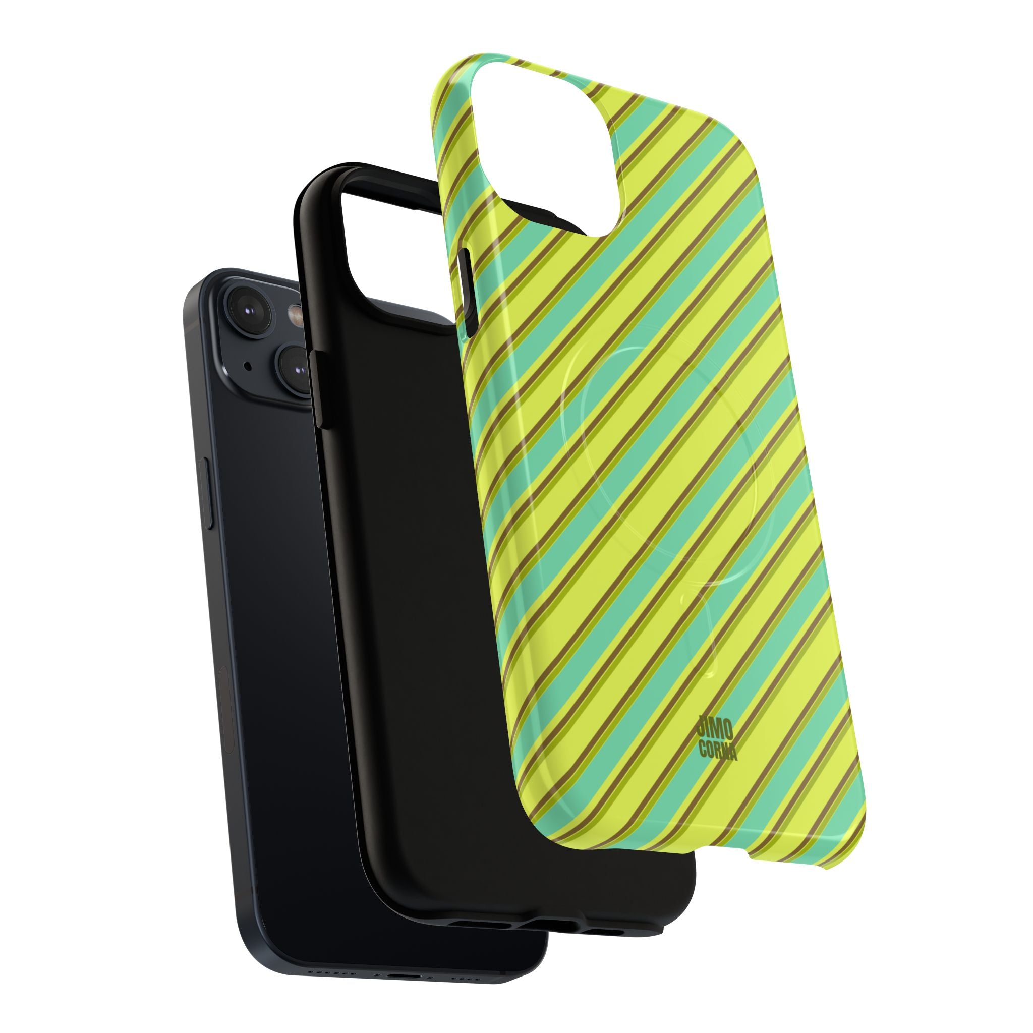 Angelina Stripes | Green - MagSafe iPhone Case