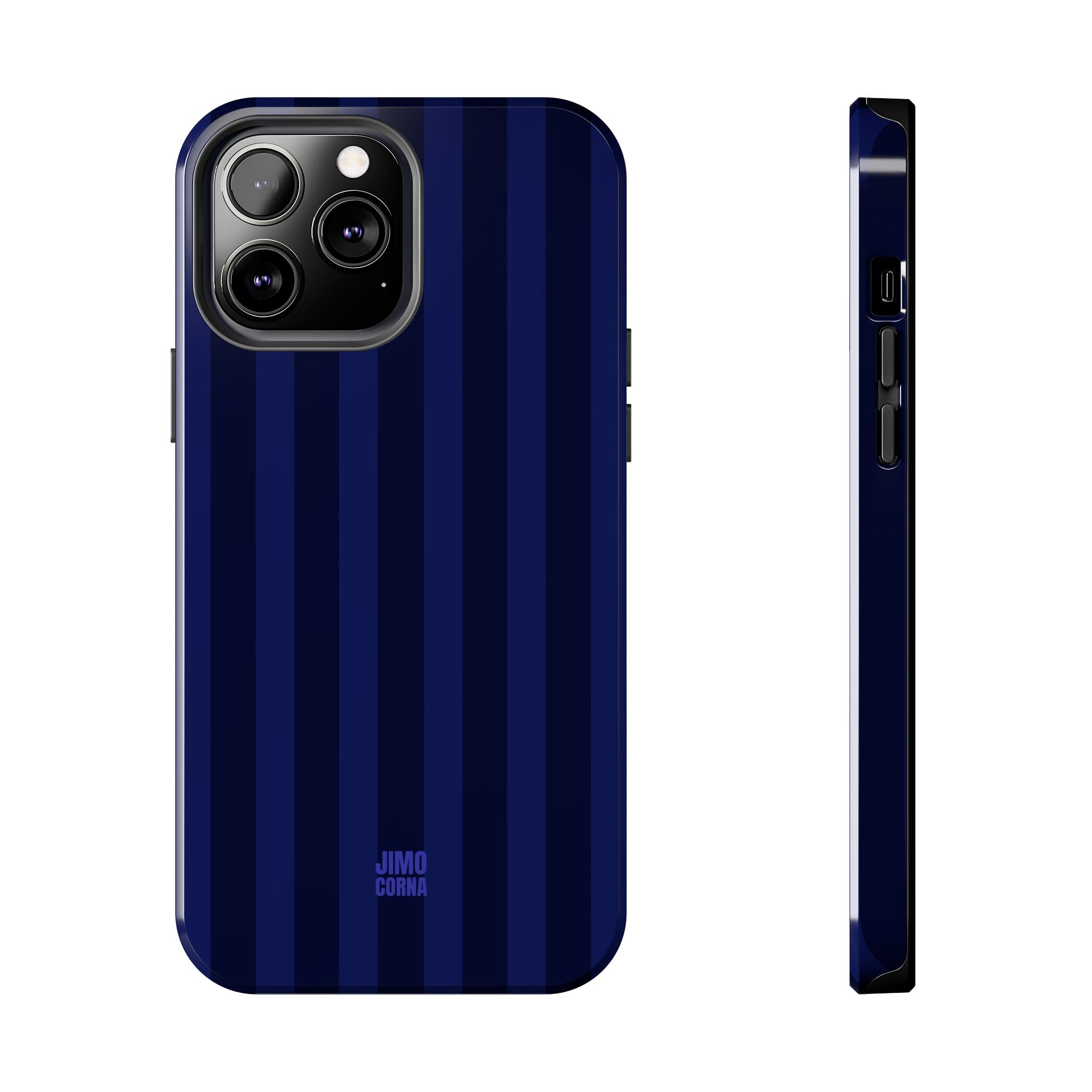 Bold Stripes iPhone Case | Navy Blue