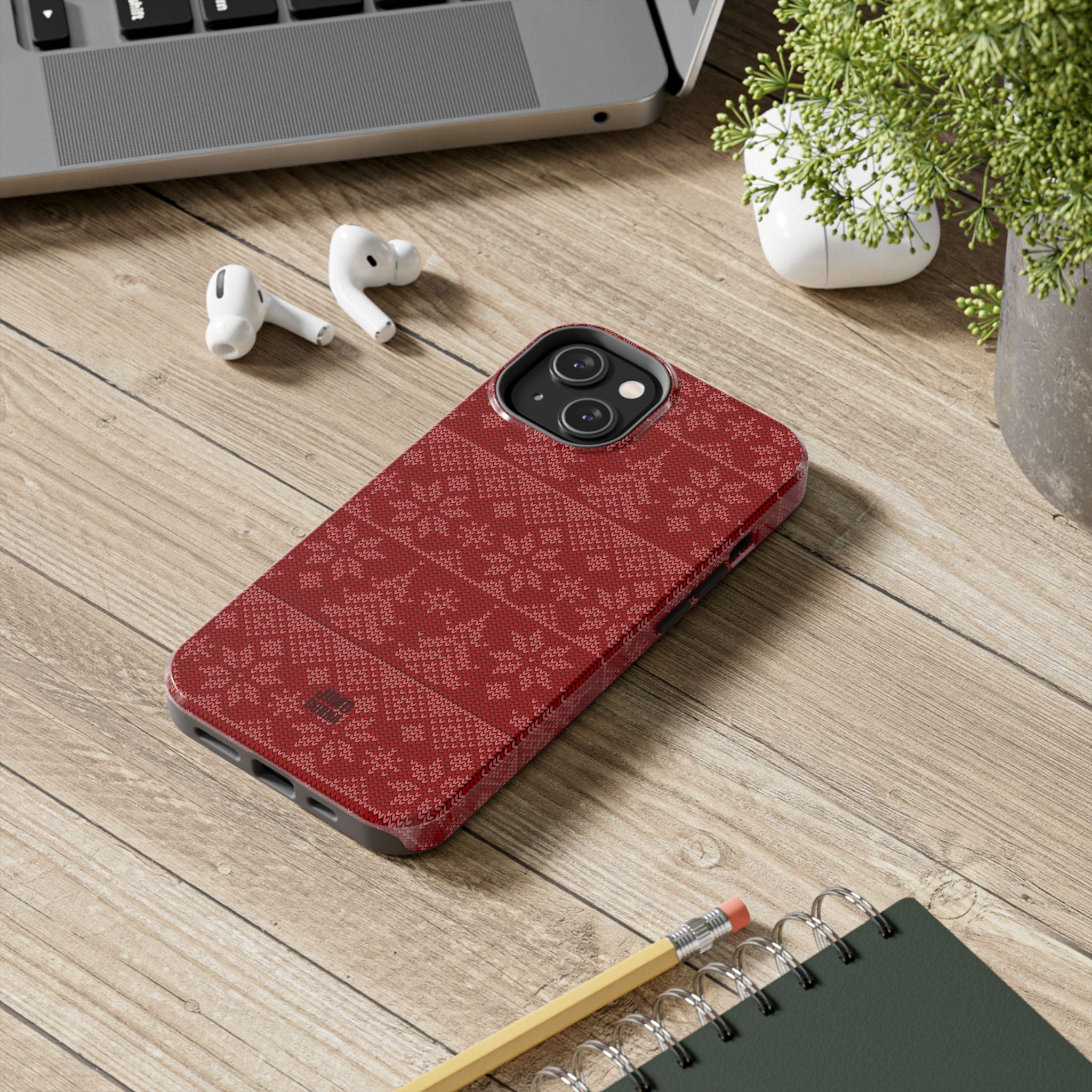 Holiday Knit | Red iPhone Case
