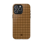 Farm Gingham MagSafe iPhone Case | Brown