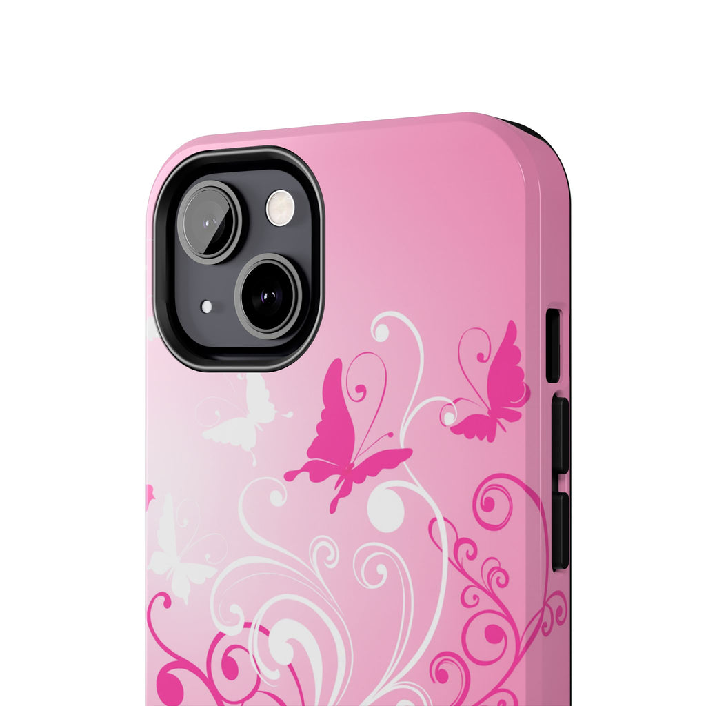 Pink Flutter Garden iPhone Case