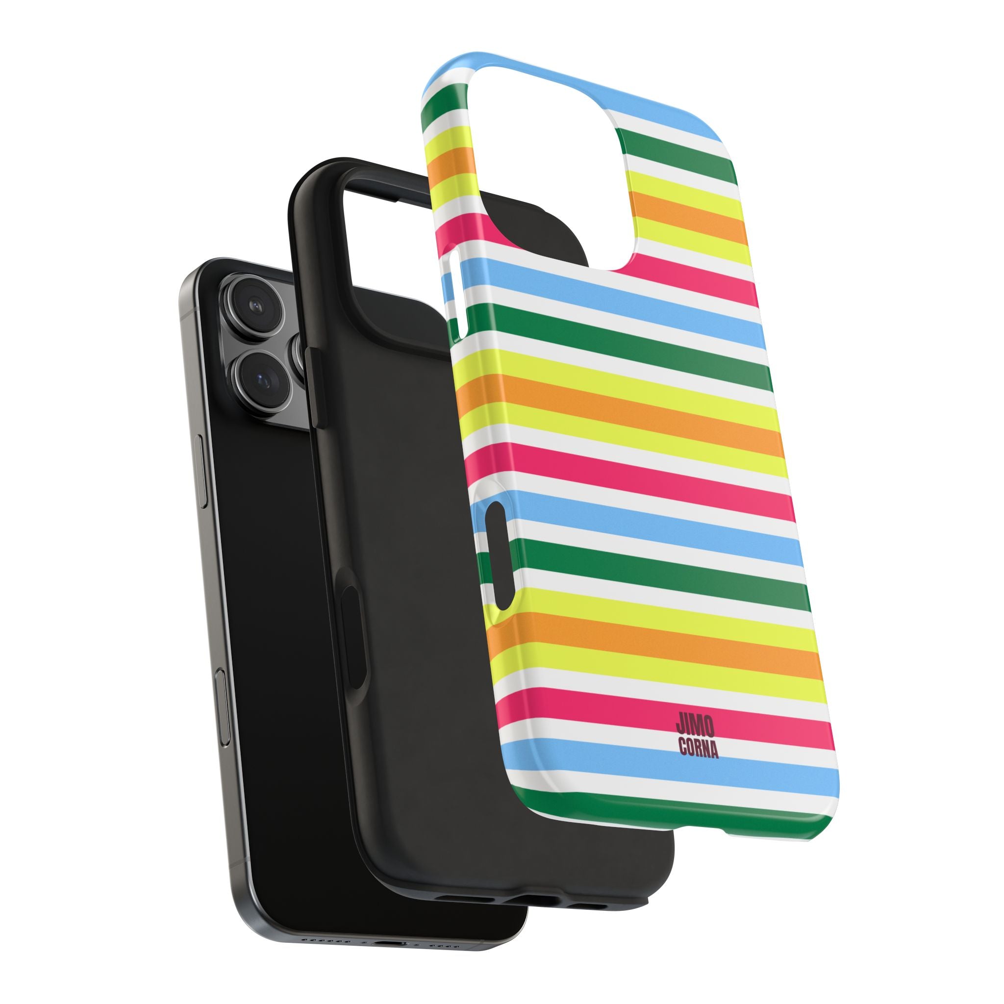 Rainbow Sorbet Stripe iPhone Case