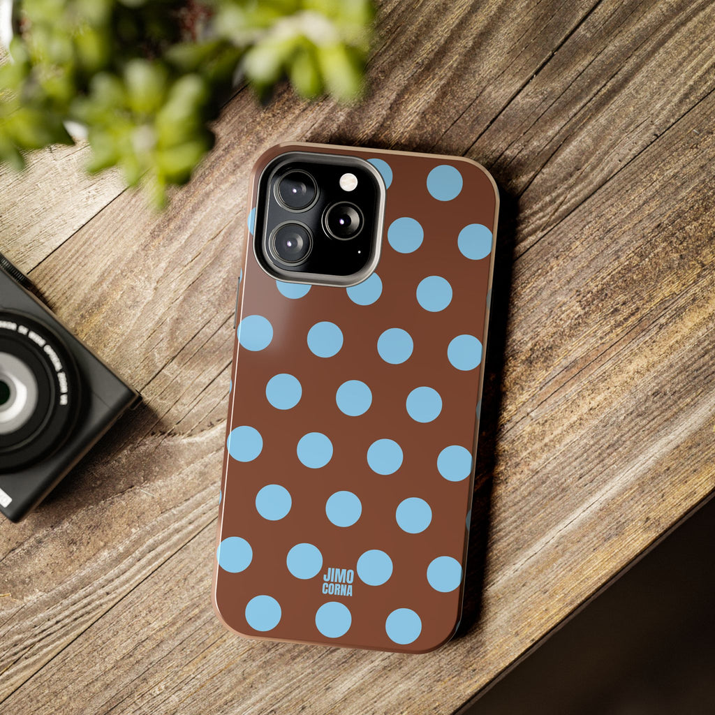 Big Polka Dot | Brown and Blue