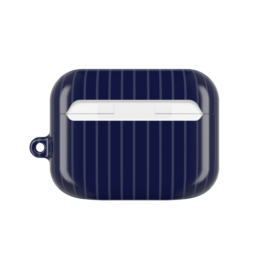 Navy Blue Soft Stripes AirPods Case