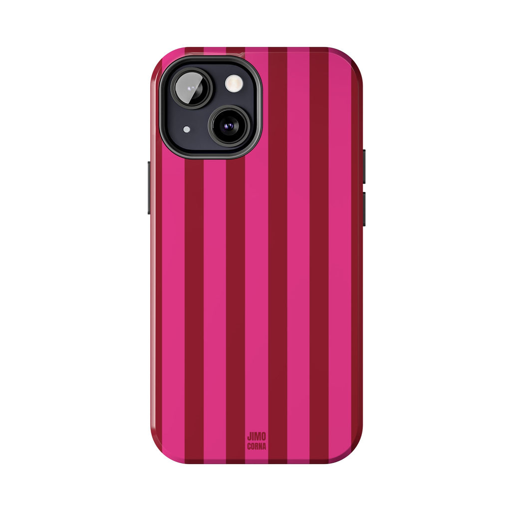 Strawberry Burst Bold Stripes