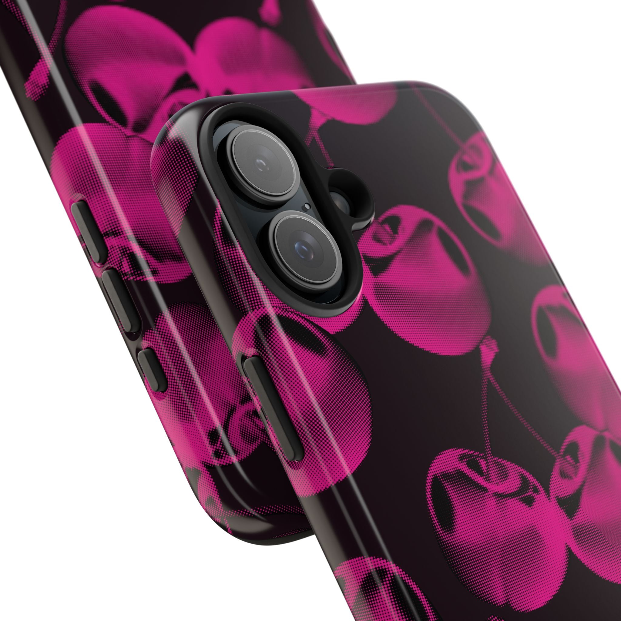 Hot Pink Retro Cherries