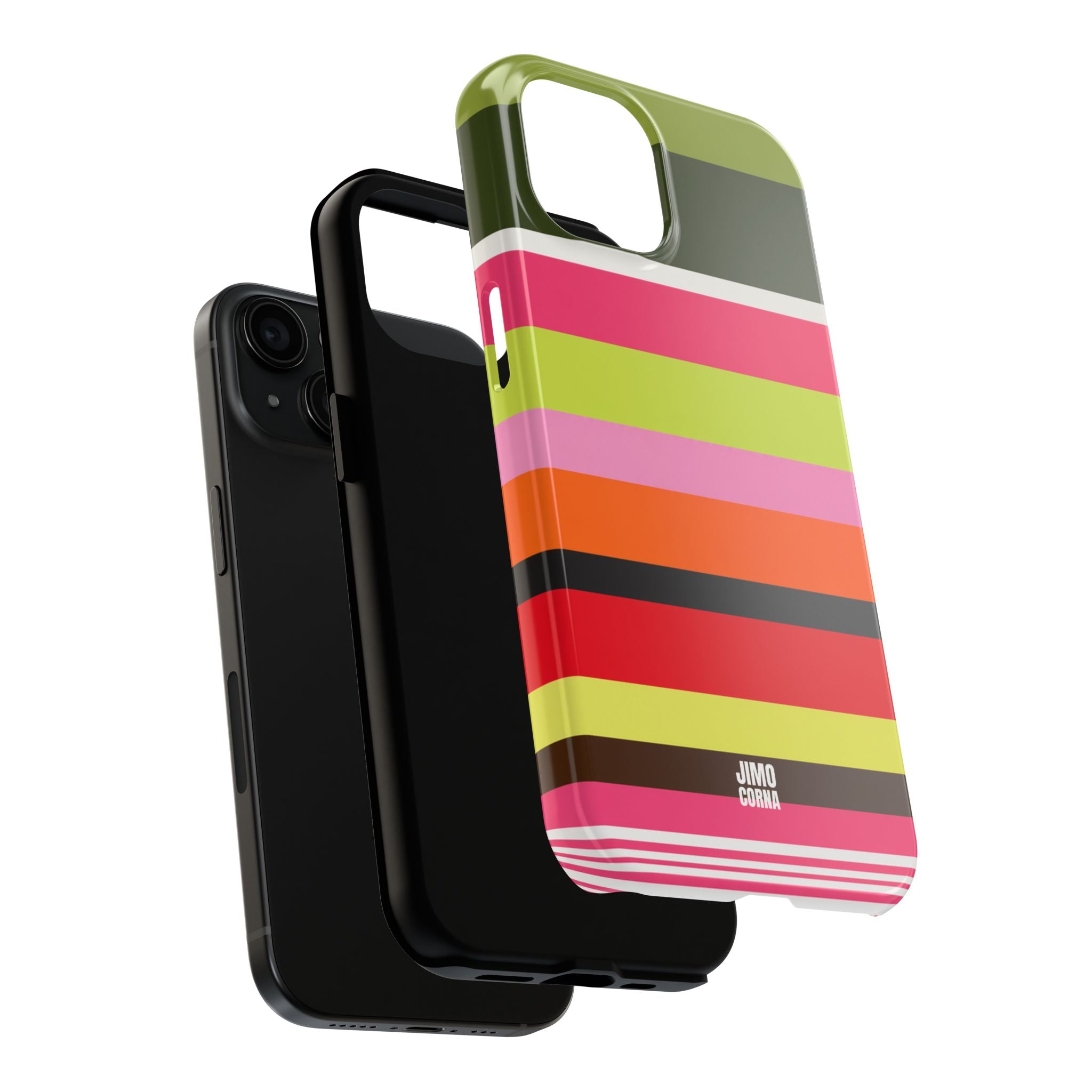 Berry Citrus Stripe iPhone Case