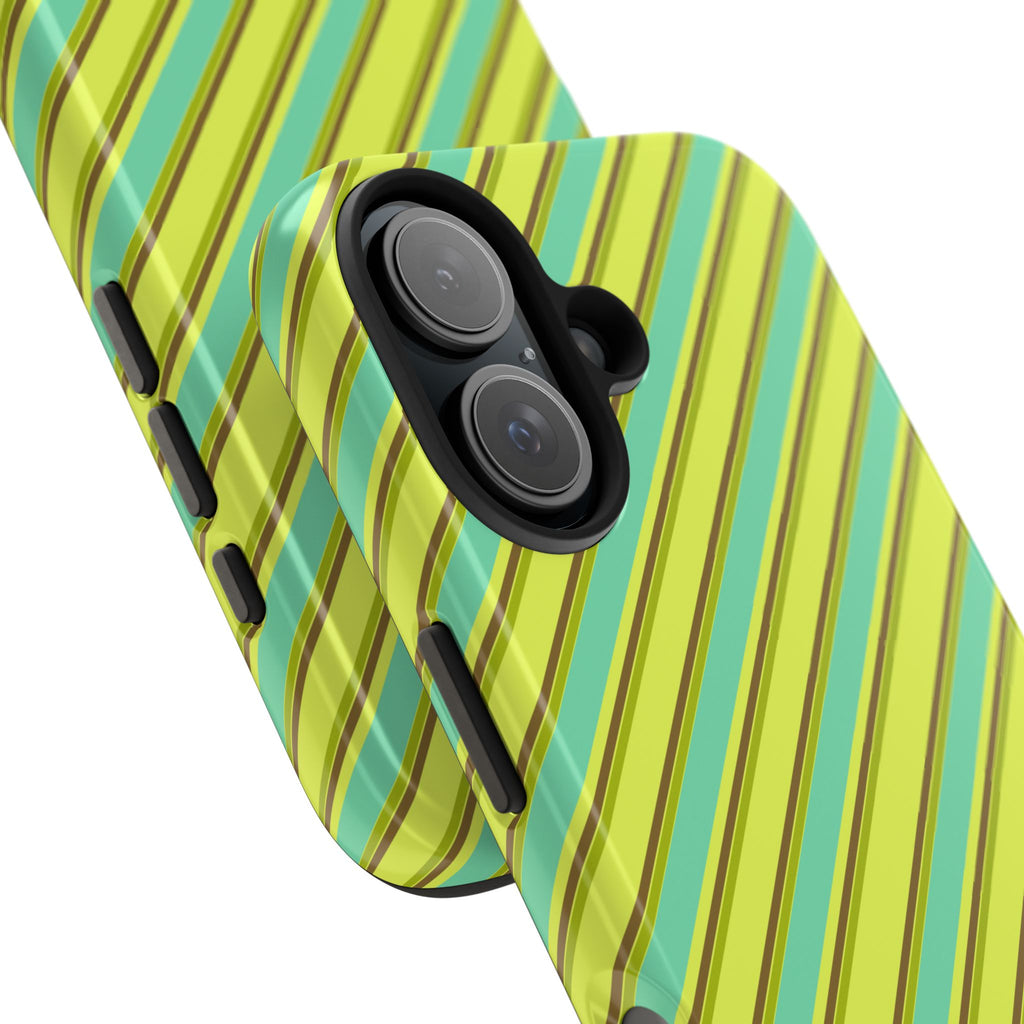 Angelina Stripes | Green - iPhone Case