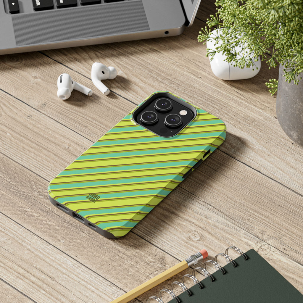 Angelina Stripes | Green - iPhone Case