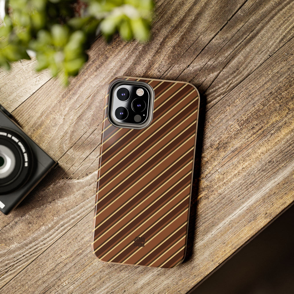 Angelina Stripes | Brown - iPhone Case