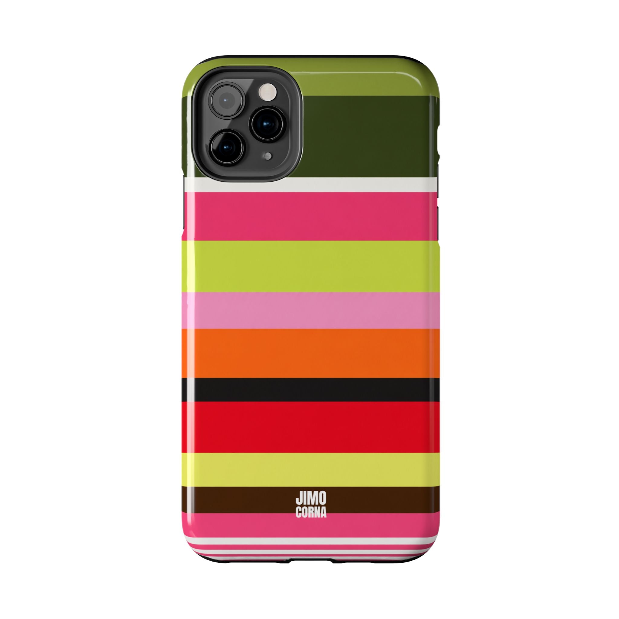 Berry Citrus Stripe iPhone Case