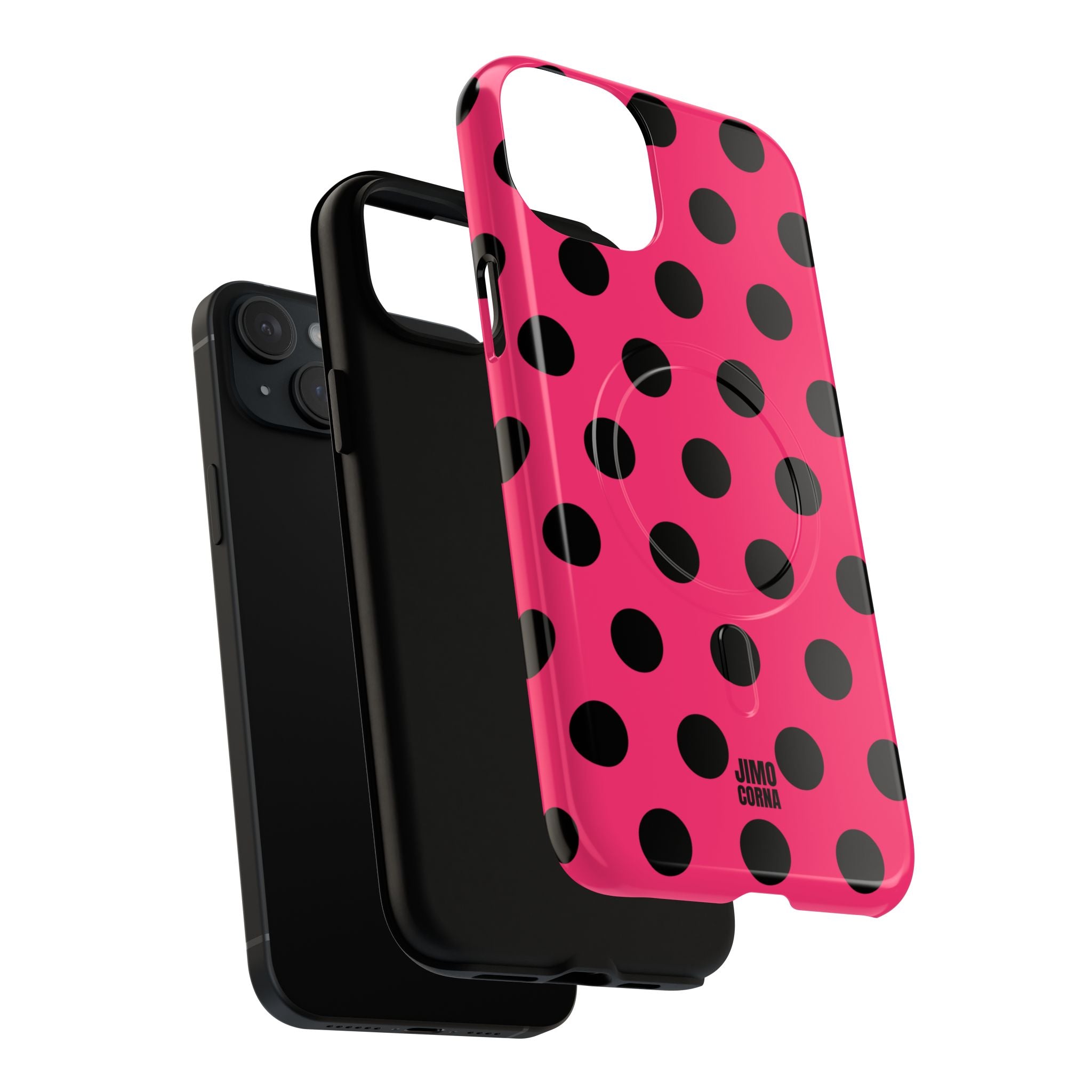 Big Polka Dot | Hot Pink and Black