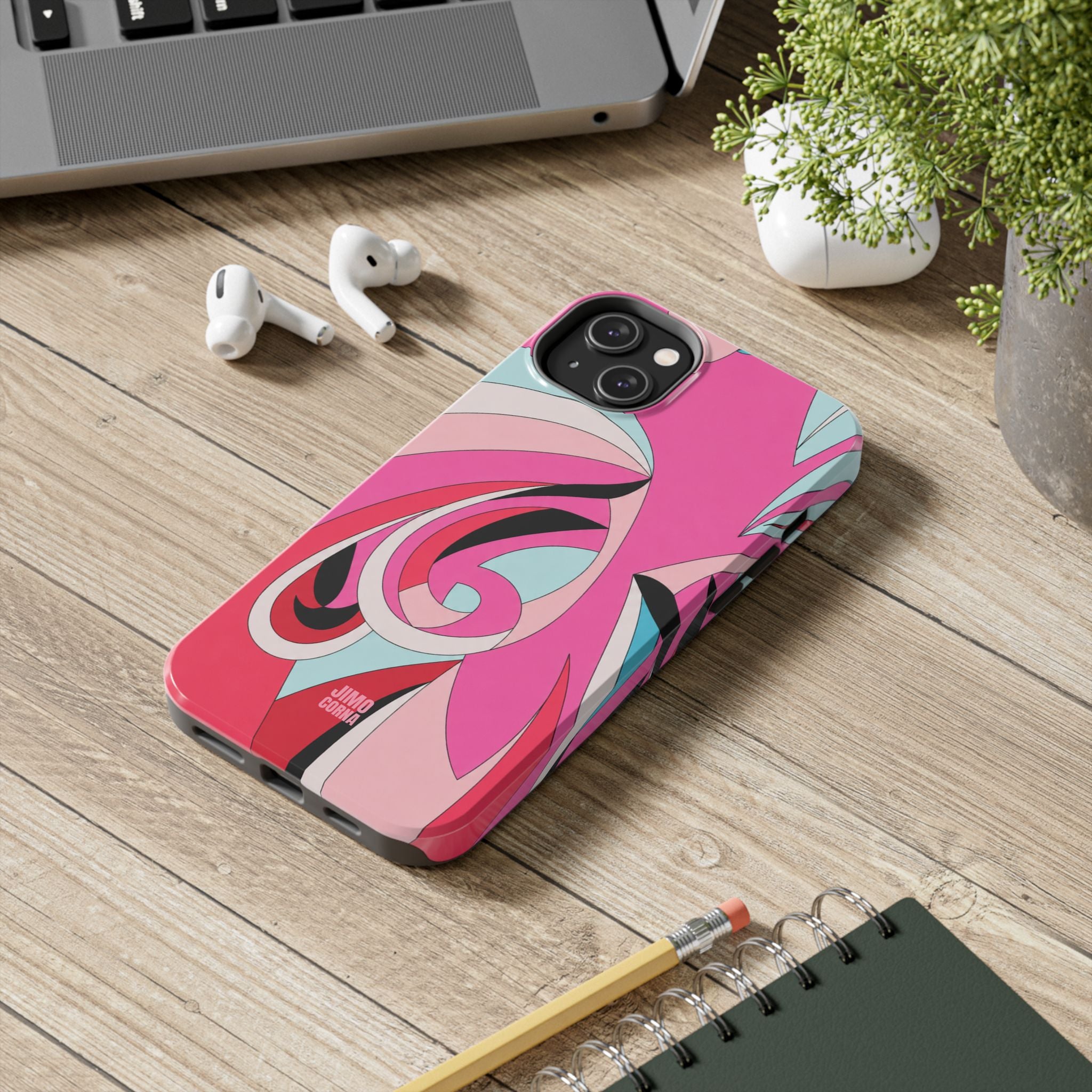 Pink Tropic Swirl iPhone Case