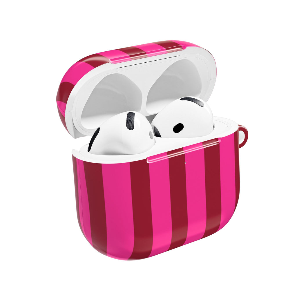Bold Stripes AirPods Case | Strawberry Burst