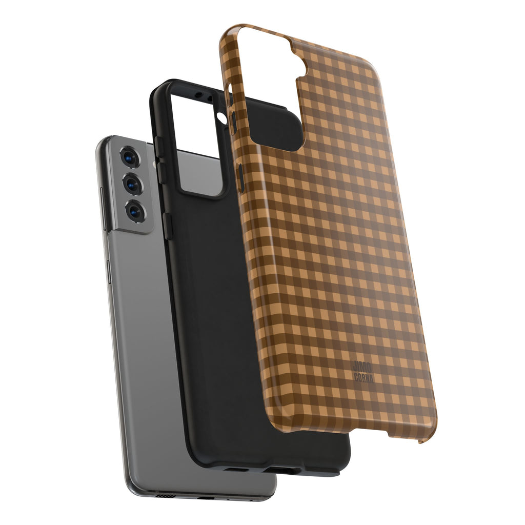 Farm Gingham Samsung Galaxy Case | Brown