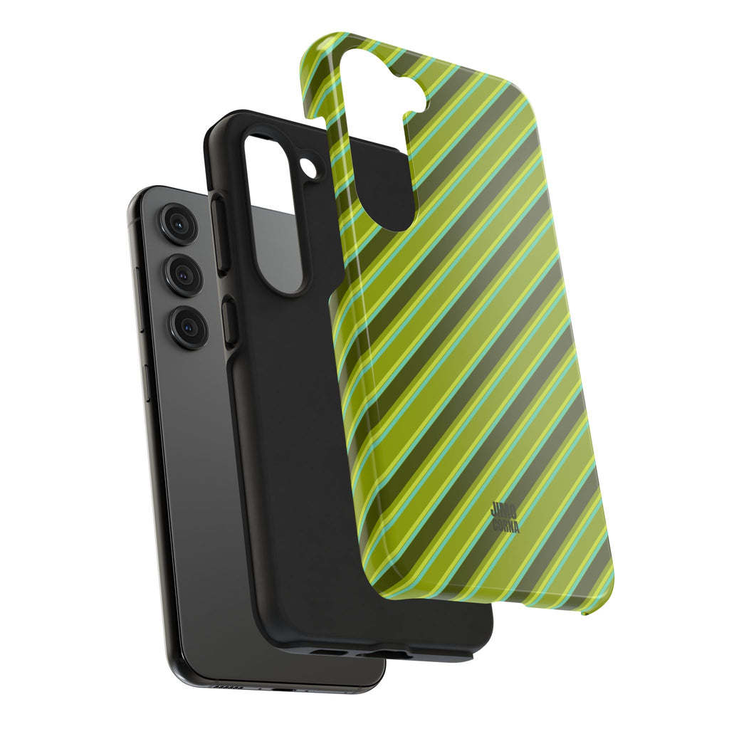 Angelina Stripes | Olive - Samsung Galaxy Case