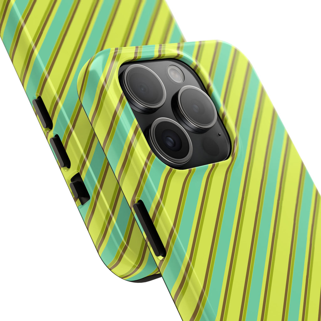 Angelina Stripes | Green - iPhone Case
