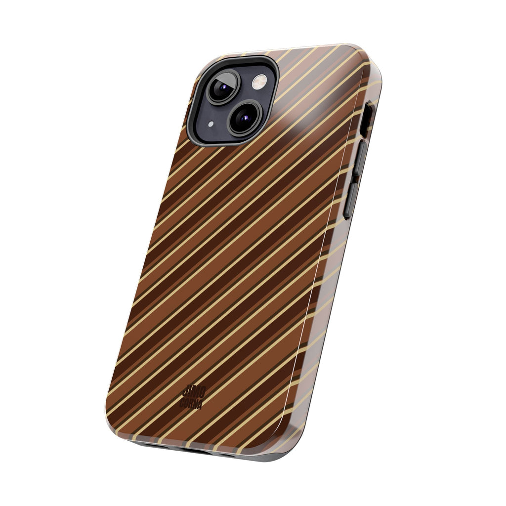 Angelina Stripes | Brown - iPhone Case